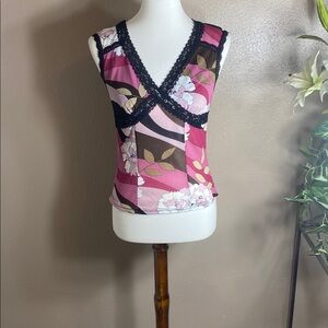 A. Byer Pink and Brown Top